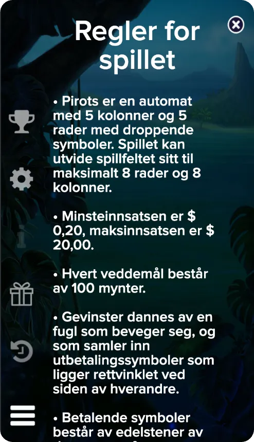 Spillregler i Pirots