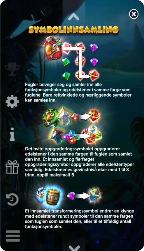 Spesialsymboler i Pirots