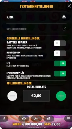 Gevinstkombinasjoner i Pirots